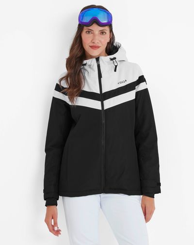 PANORAMA WOMENS SKI JACKET - BLACK/ OPTIC WHITE