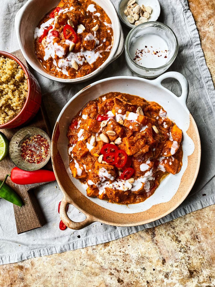 Gambian Stew With Easy Peanut Hummus
