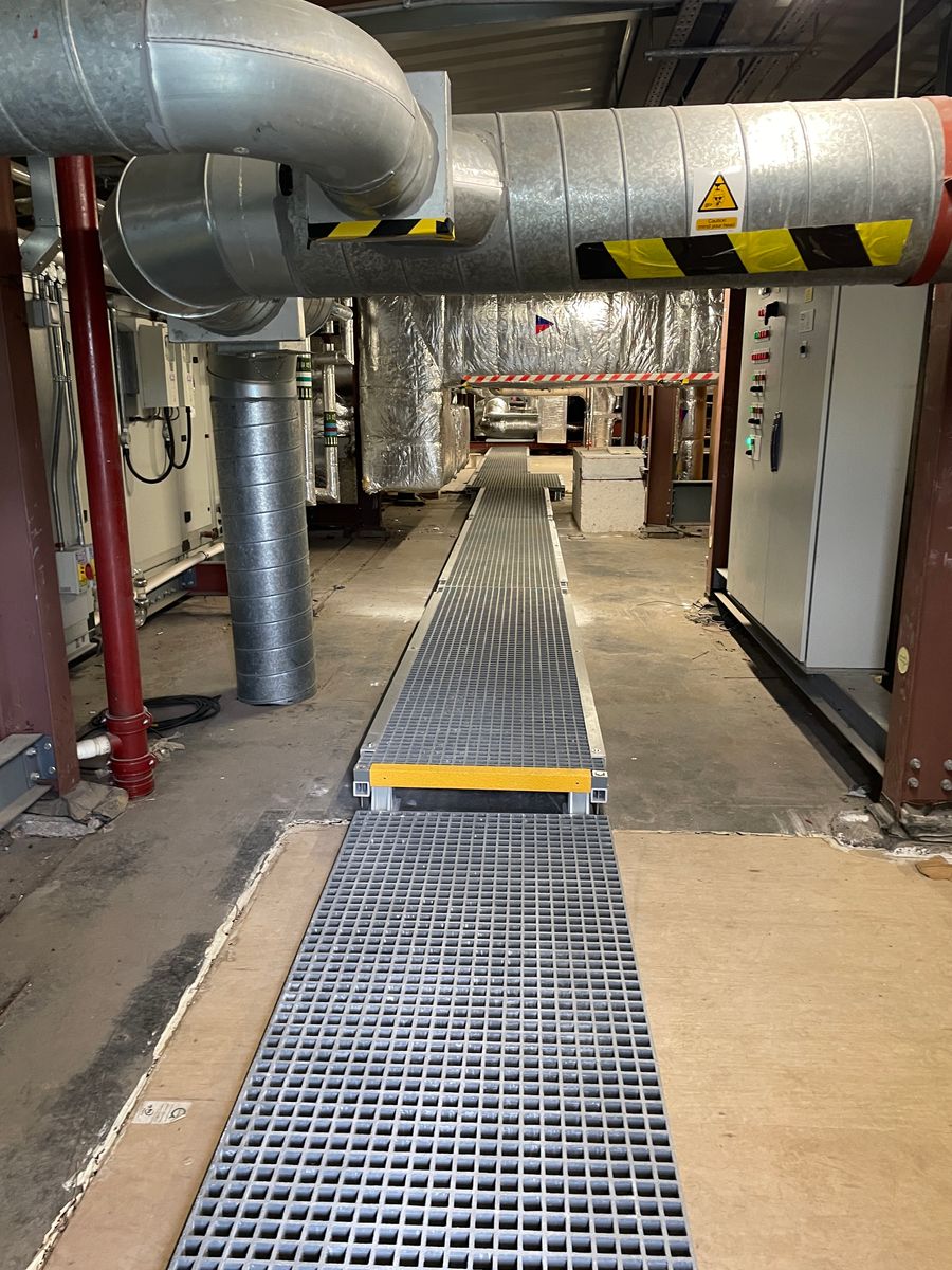 The new roof walkway at Frimley Park Hospital.