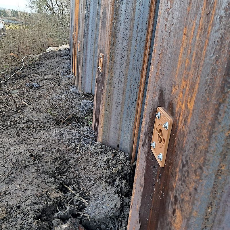 Sheet piles installed by Sheet Pile (UK) Limited at a rail infrastructure project in Crewe, by its specialist rail division, SPUK Rail.