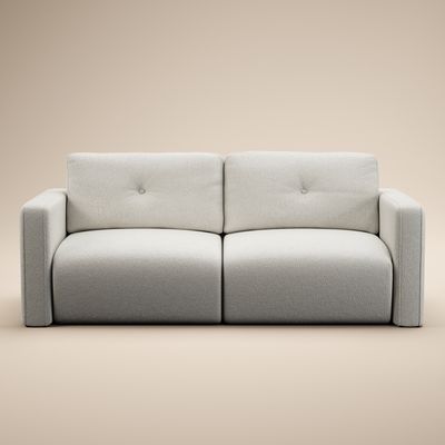 Solace+Co Wilfie 3 Seater Chenille Sofa - Beige