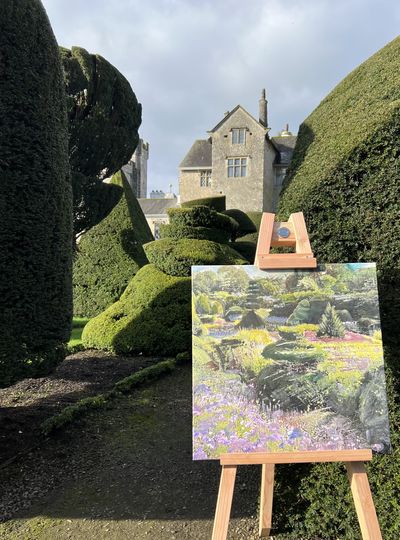 An artwork by artist Bob Sutcliffe, displayed at Levens Hall and Gardens
