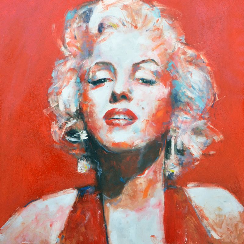 110x100 cm, Marilyn, Oil on Canvas, 2017