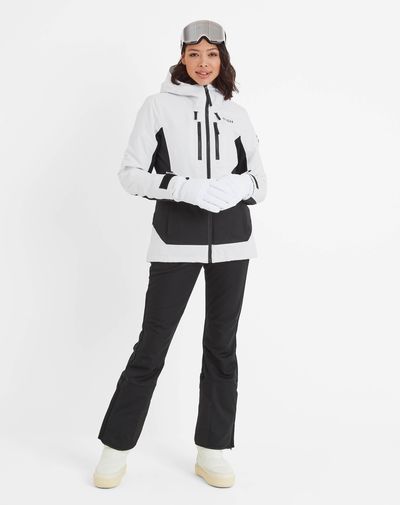 MONTANA WOMENS SKI JACKET - BLACK/OPTIC WHITE