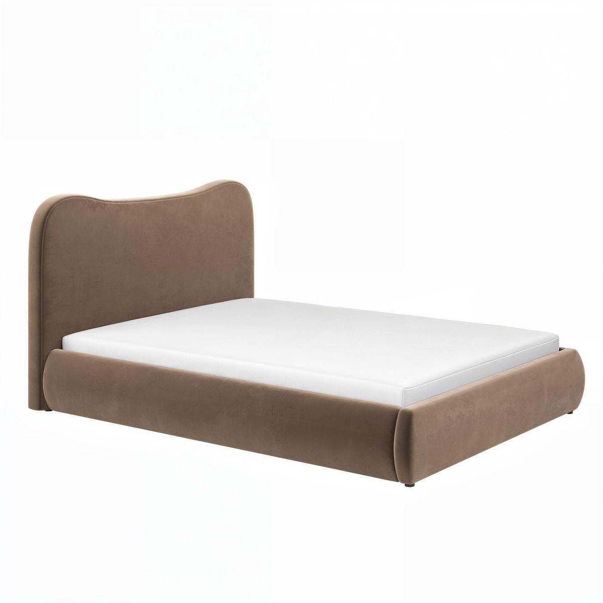 Solace+Co Ember Ottoman Bed Chocolate Velvet