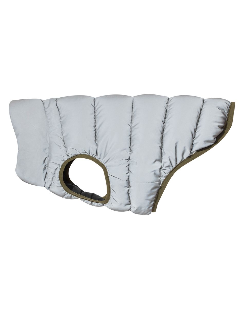 Fetch padded dog coat - khaki/dark indigo/optic white