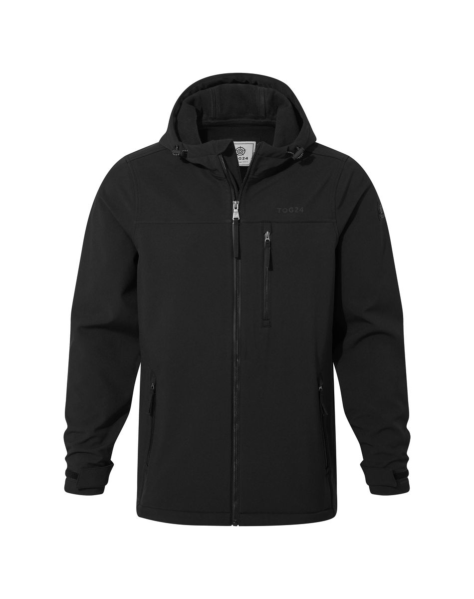  Retner Men's Softshell Hooded Jacket - Black