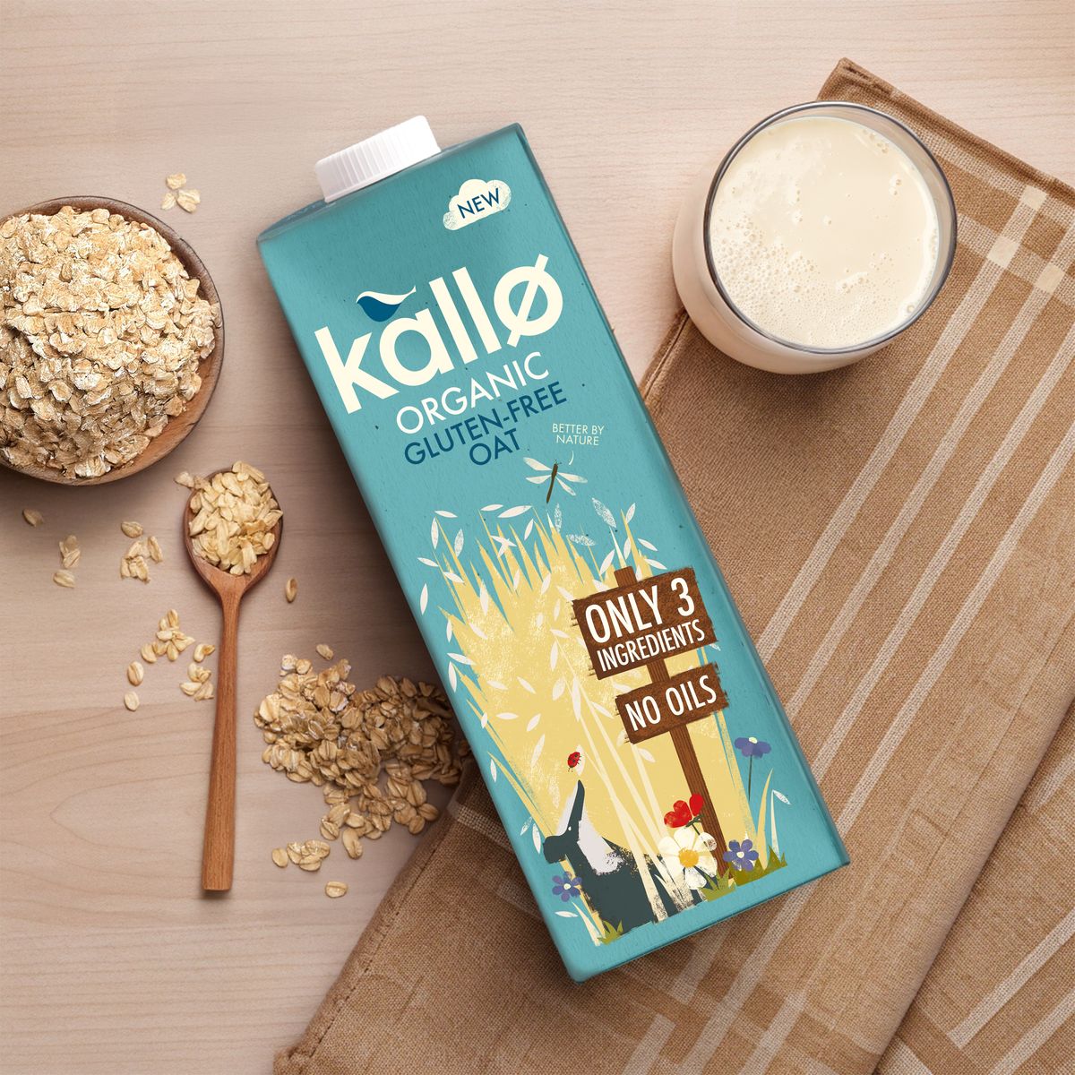 Kallo - Milk Alternatives - Gluten Free Oat - 1L - Lifestyle image.jpg