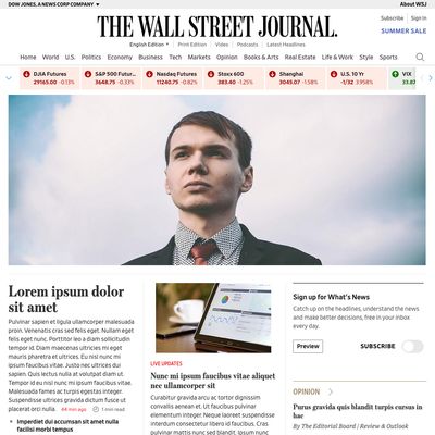Screencapture of WSJ
