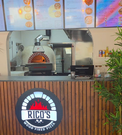 The new Valoriani commercial woodfired pizza oven in situ at Rico's in Bamber Bridge, Preston.