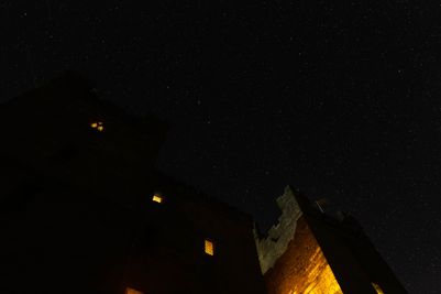 Stars over Langley Castle, Northumberland.