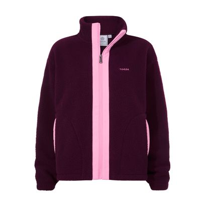 Emilie Womens Relaxed Fit Sherpa Fleece - Aubergine