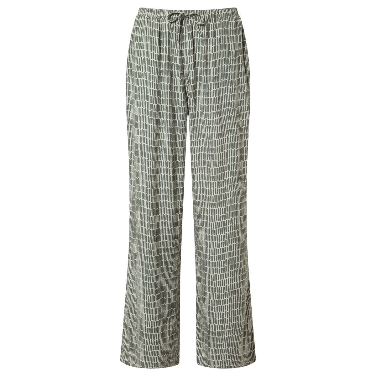 Christina Women's Trousers - Green Dash Print