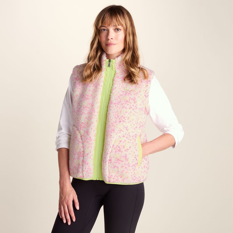 Olga Womens Thermal Sherpa Gilet - Vanilla Nep