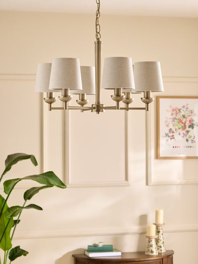 Sullivan 6 Light Pendant in Matt Champagne