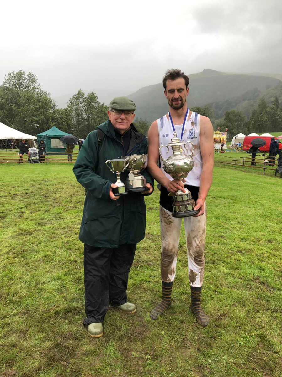 Jack Brown, World Champion in the Men's 12 Stone wrestling world championship at Grasmere Lakeland Sports and Show