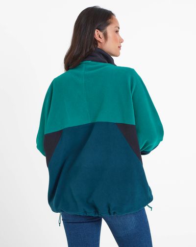 Aztec fleece jacket - navy