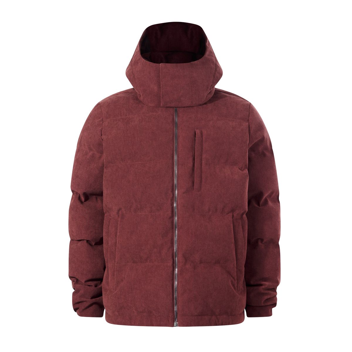 Buckley Mens Corduroy Padded Coat - Chestnut Brown