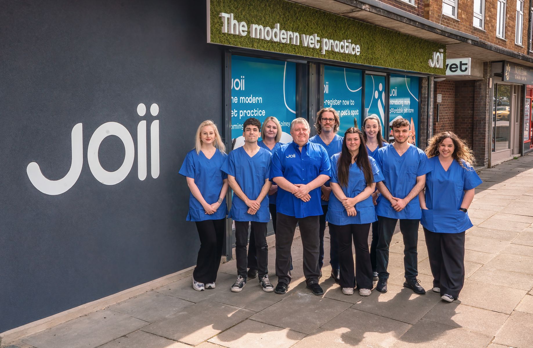Copy of Carl Birch, Practice Champion, centre, with the Joii Pet Care team at London Colney.jpg