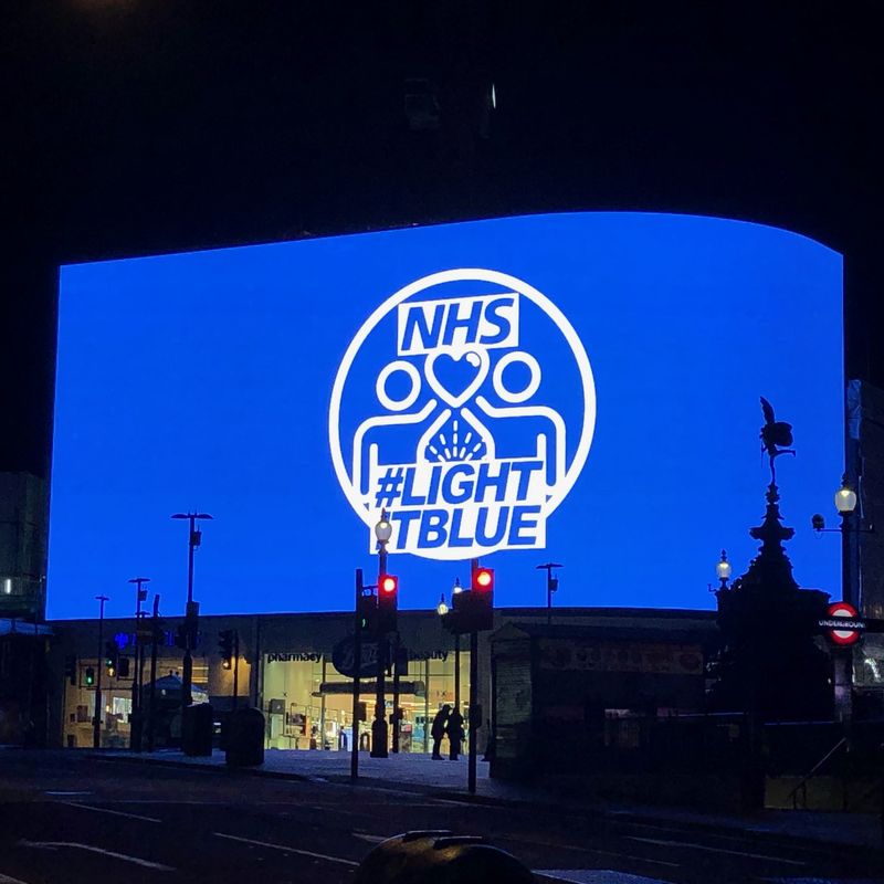 London Piccadilly, #LightItBlue