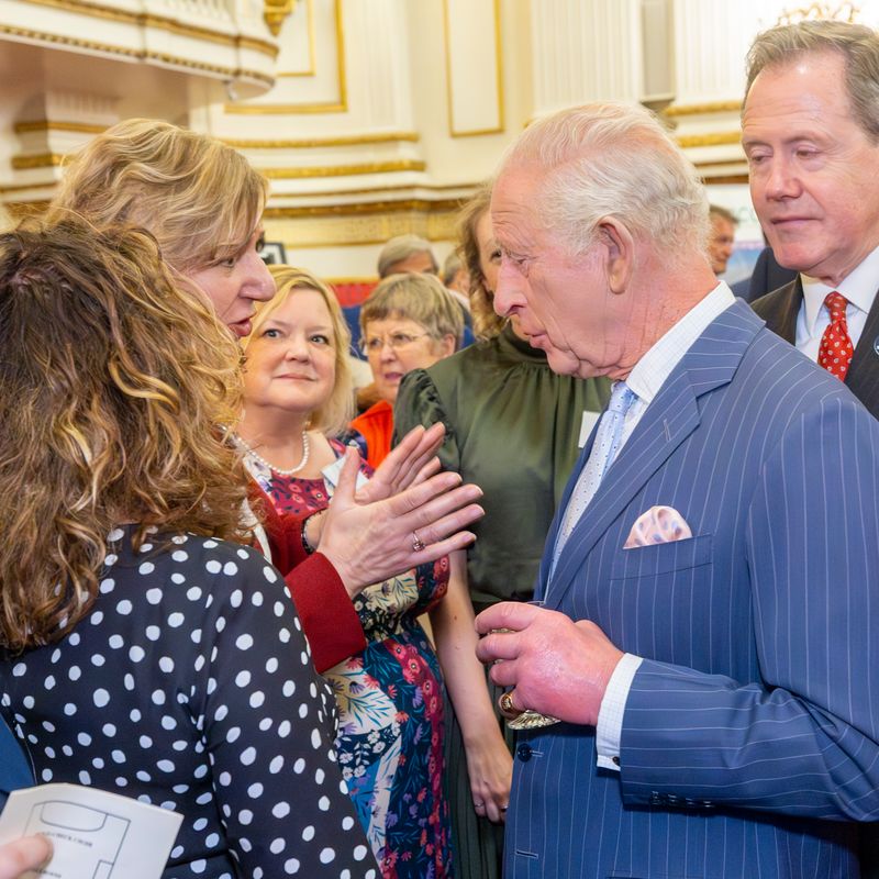  CEO Tina Seymour (centre) meeting HM The King
