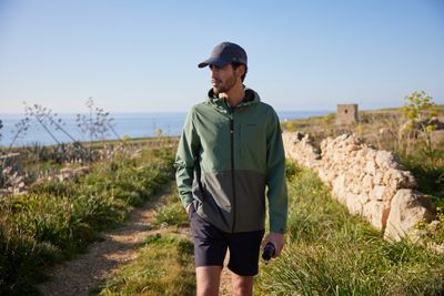 Ellon Mens Waterproof Jacket - Deep Slate/Light Forest