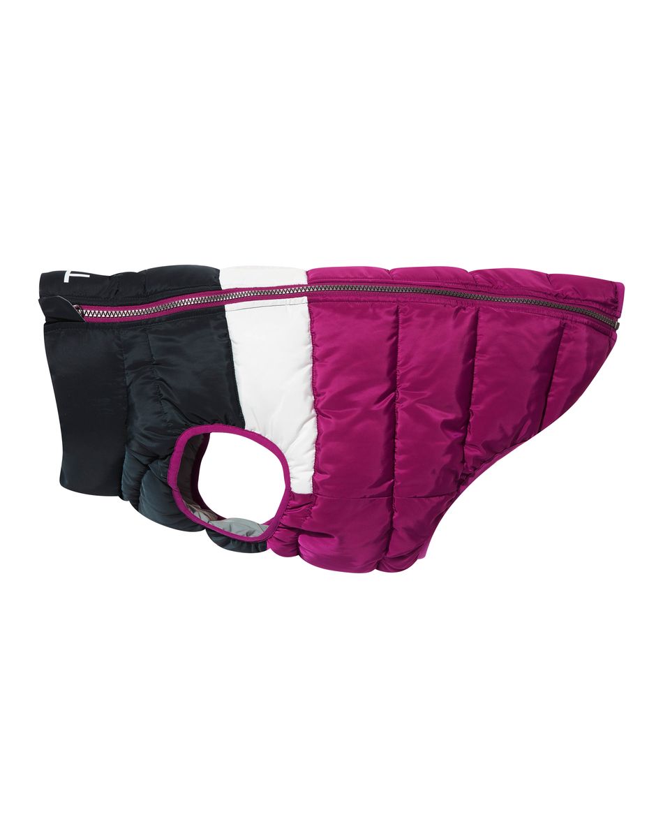 Fetch Padded Dog Coat  - purple berry/dark indigo/optic white