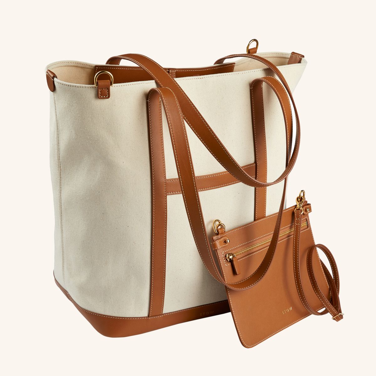 Cambridge Canvas and leather tote Bag 