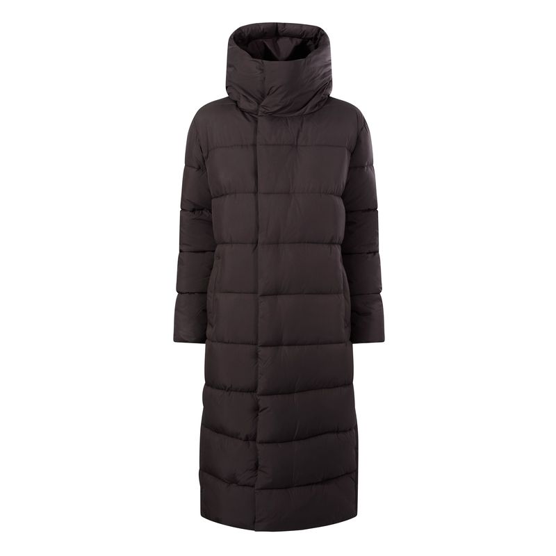 Bartlett Womens Longline Insulated Padded Coat - Chocolate Brown