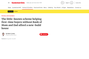 Screencapture of Sunderland Echo