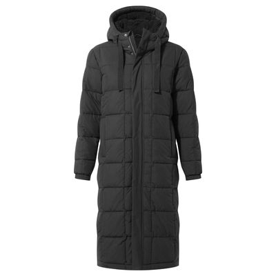 Saga Womens Heavy Padded Long Jacket - Black