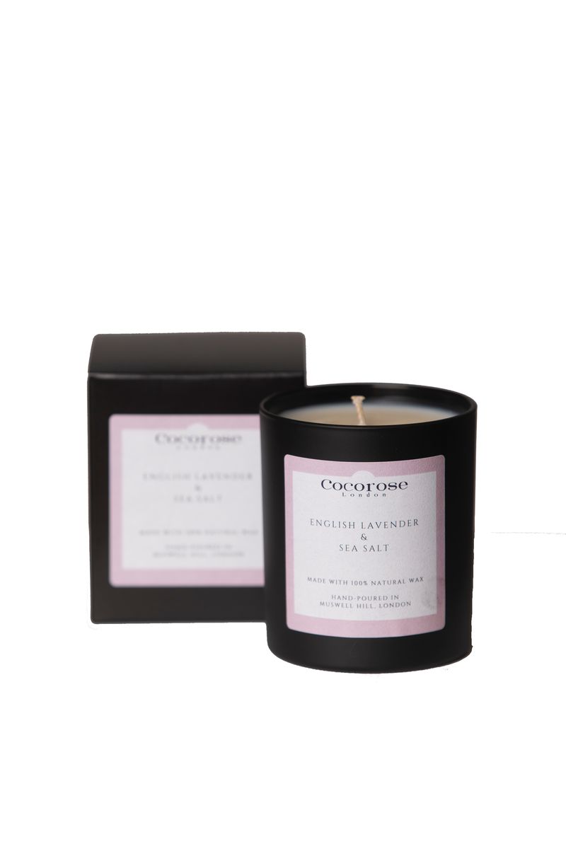 English Lavender & Sea Salt hand poured candle from Cocorose London