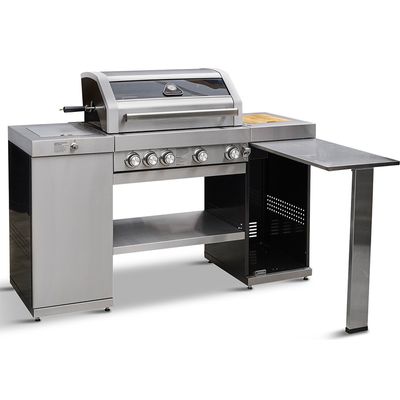 Grillstream Island Hybrid Gas/Charcoal BBQ in Stainless Steel