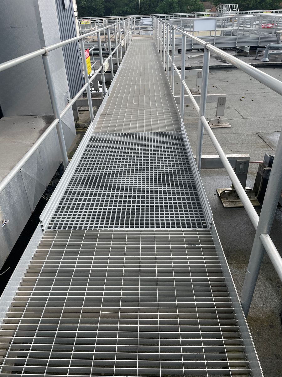 The new roof walkway at Frimley Park Hospital.