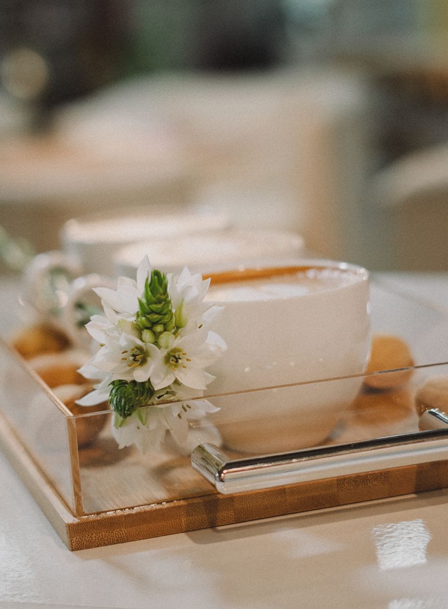 Coffee on tray