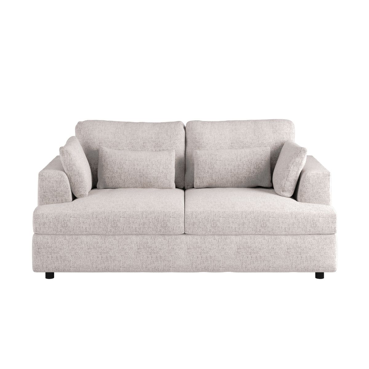Solace+Co Drew 2 Seater Cream Chenille Sofa