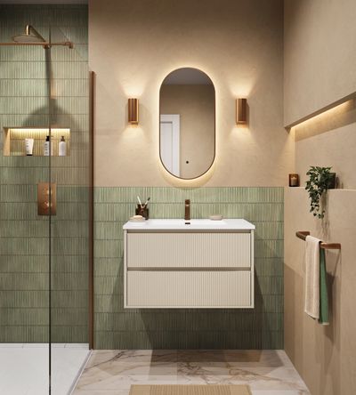 Linea Square 800 Cabinet in stone