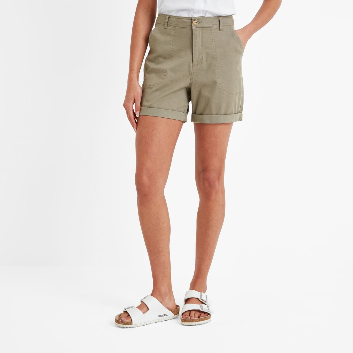 Canvey Women's Chino Shorts - Sage Green