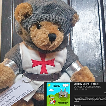 Langley Bear at Langley Castle Hotel, Northumberland, UK