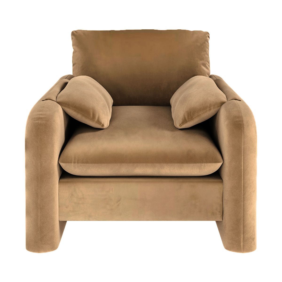 Solace+Co Wren Sand Velvet Accent Chair