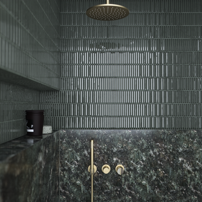Wall Mounted Shower Mixer in Warm Brass 