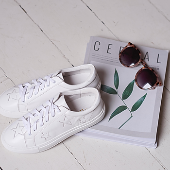 Cocorose London Hoxton White with White Star trainers