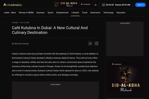 Screencapture of OneArabia (MENA)