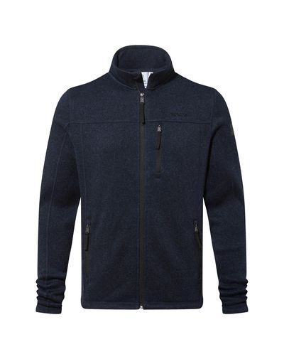 Cresswell Men's Knit look Fleece Jacket - Dark Indigo Marl