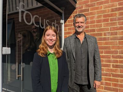 Helena Dollimore, MP for Hastings and Rye with Gary Stevens, MD Focus SB