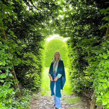 Francesca Anderson pictured in the Levens Hall gardens, near the Beech Hedge.