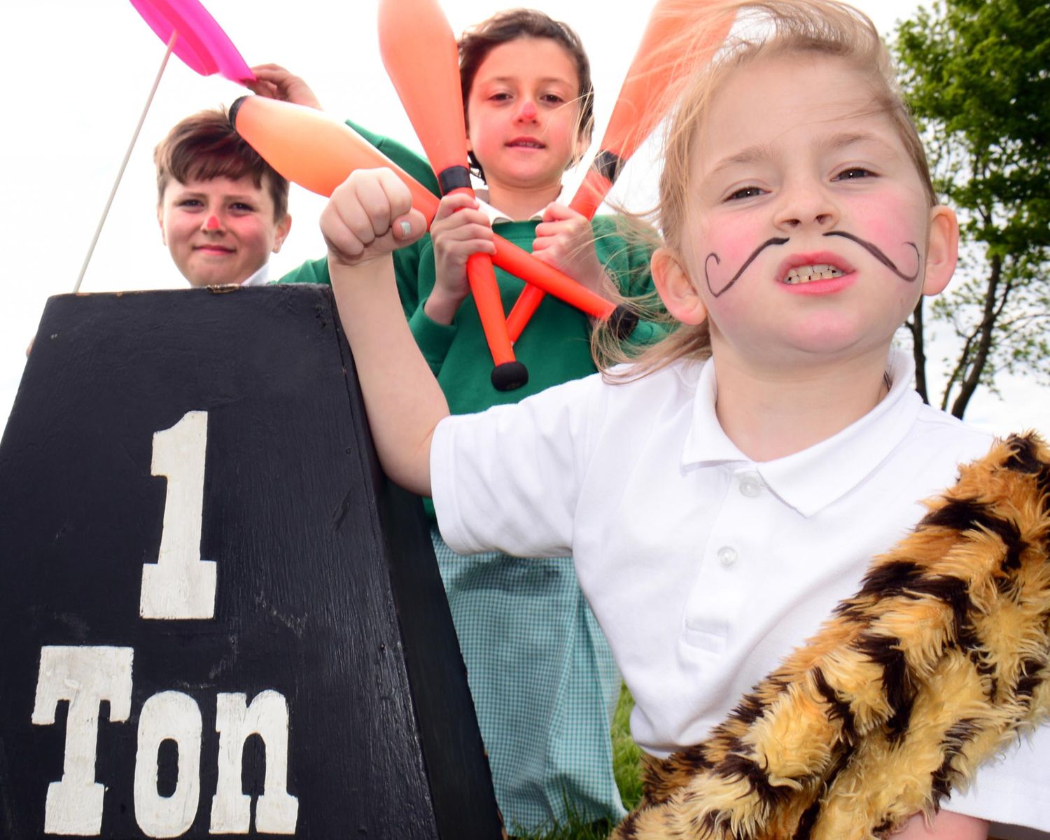 Children taking part in a Circus Avago circus workshop