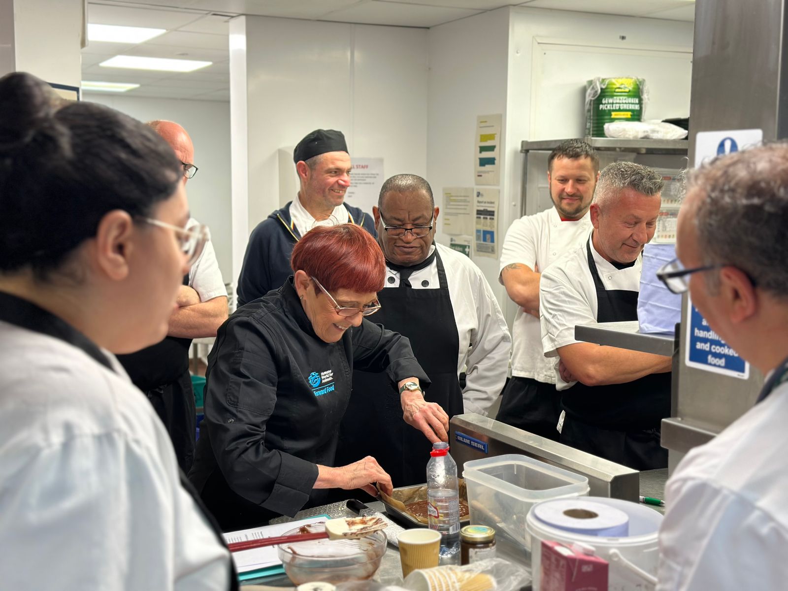 Chef Danielle Training Chefs at Nottingham University 