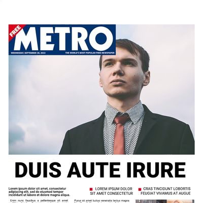 Screencapture of Metro UK