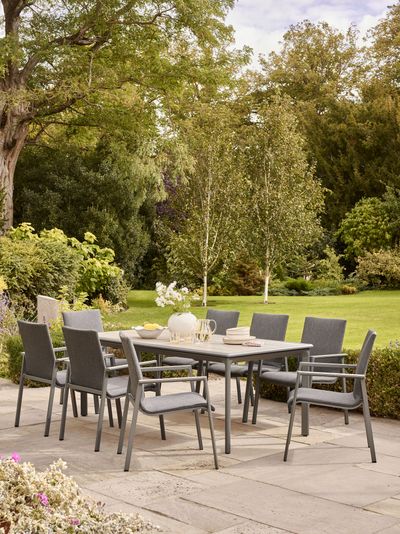 Savannah 8-10 Seat 2m Extending Dining Set - Birch
